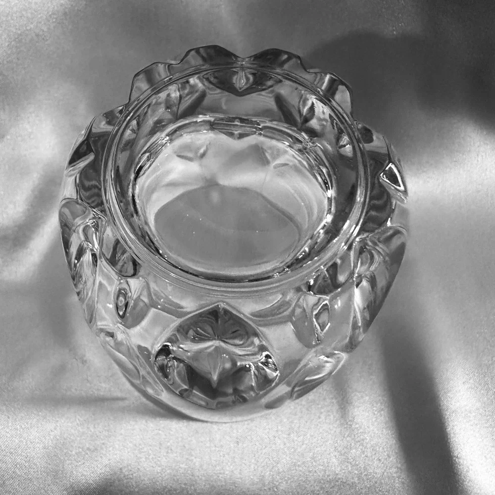 6 Crystal Whiskey Rocks Glasses Heavy Base Wedge‎ Cut Lowball Barware Clear
